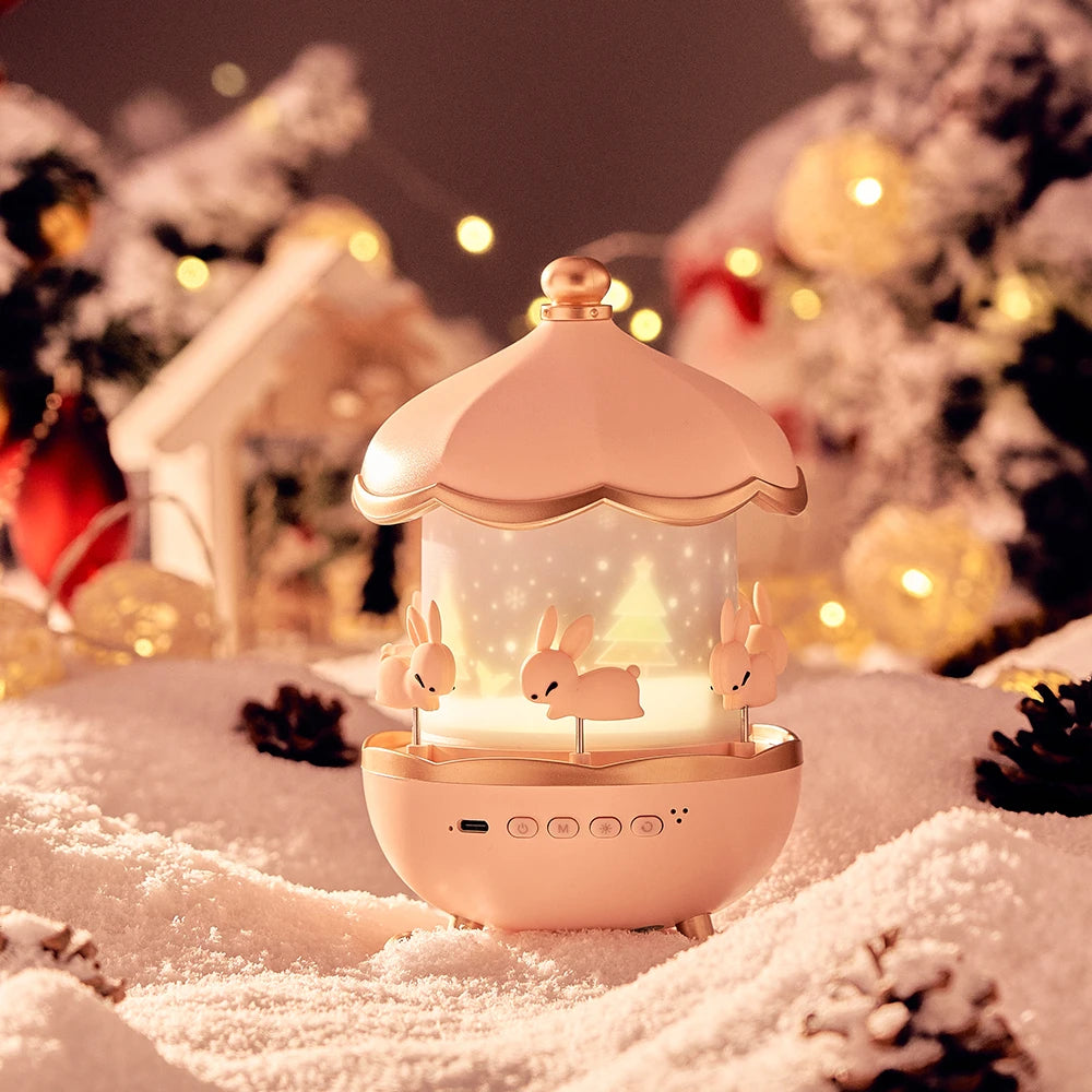 Kawaii Star Projector Night Light – Cute Castle Lamp for Kids & Baby Girls